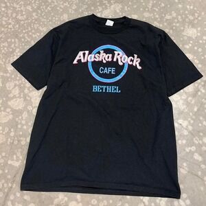 Vintage 90's Alaska Rock Cafe Hard Rock Parody Shirt Size XL